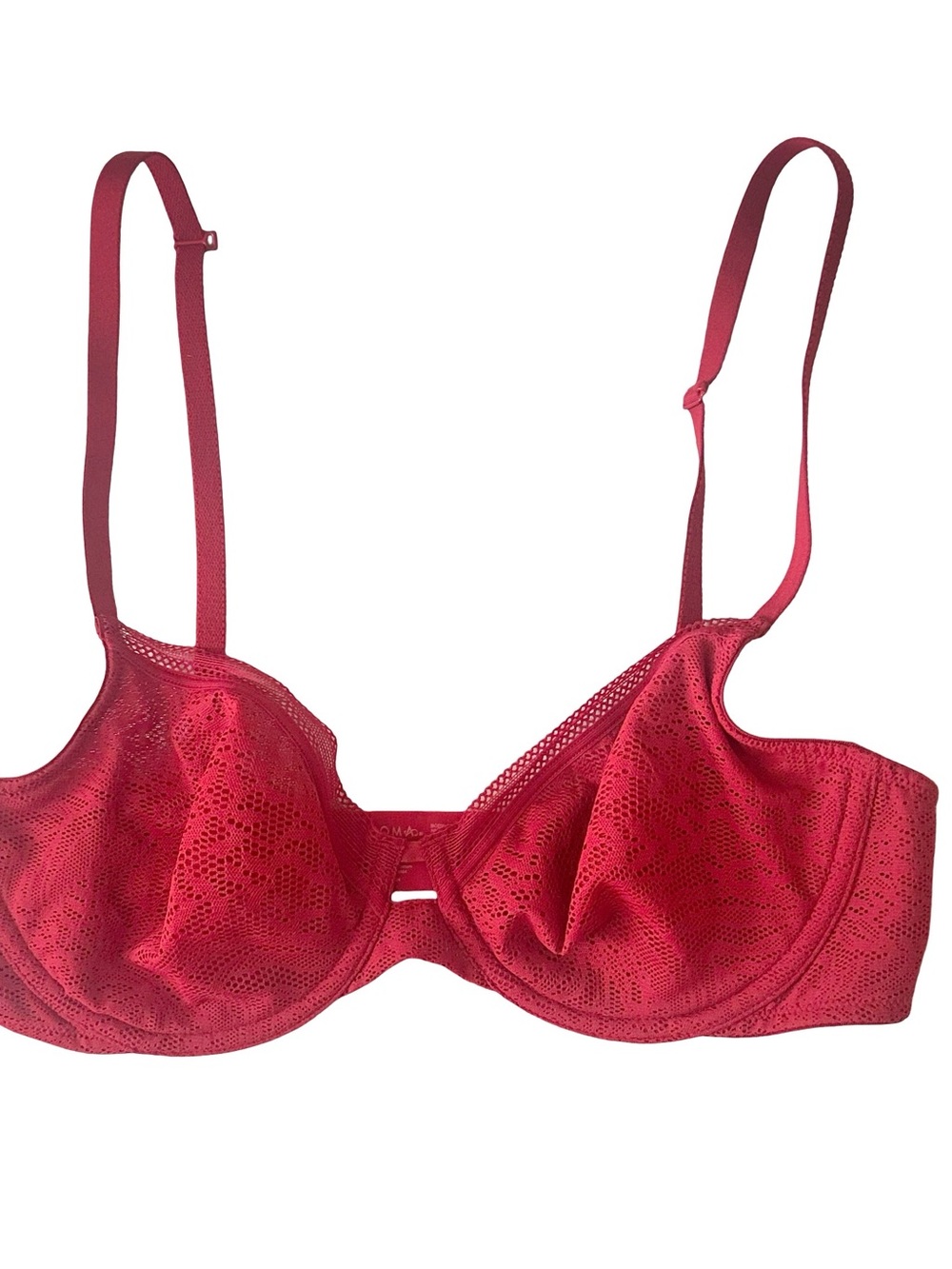 NWT Soma Unlined Perfect Coverage Lace Bra 34C Paint The Town Red $58 MSRP